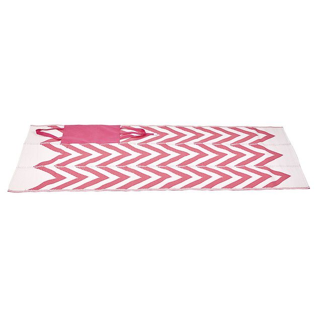 Natte sac de plage 2en1 rose et blanche