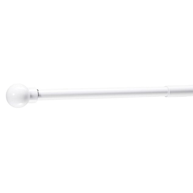 Kit tringle fixe embout mini boule blanc mat L180cm