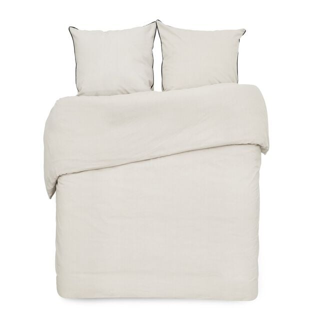 Parure de lit 2 personnes 240x220cm beige uni