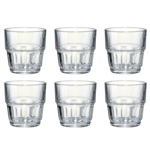 Verre x6 Lola 20cl en verre transparent &Oslash;7xH10cm