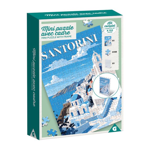 Mini puzzle cadre en carton 150 pièces 16,5x6xH12cm (4 modèles)