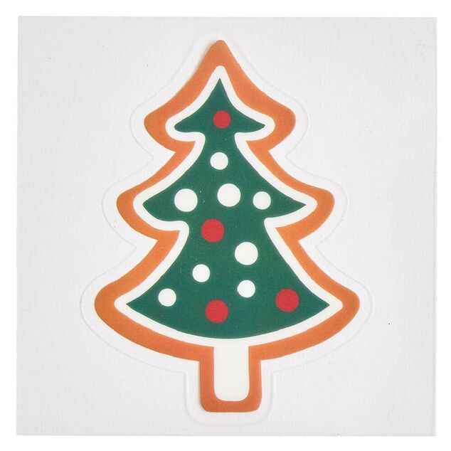 Décoration fenêtre et mur Noël adhésive pain d'épices (3 modèles)