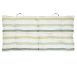 Coussin palette assise motif bayad&egrave;re blanc et vert 60x120cm
