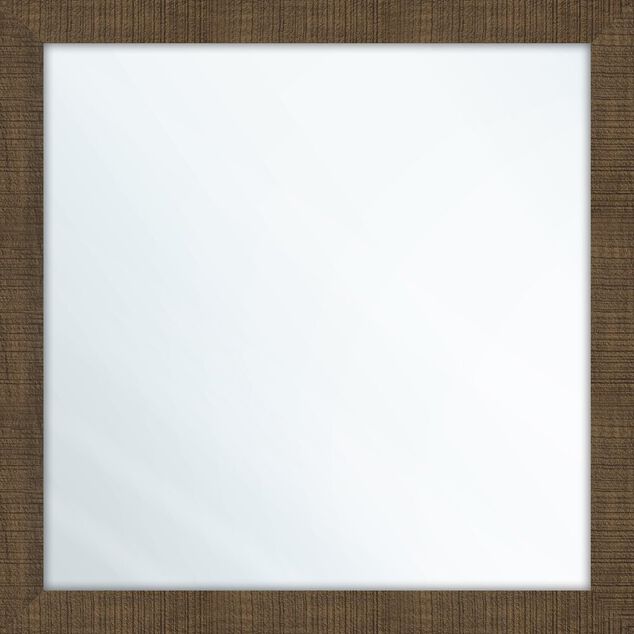 Miroir carr&eacute; x3 en bois brun 22x22cm