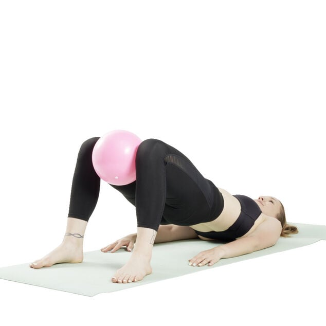 Ballon exercice fitness Ø25cm (2 modèles bleu ou rose)