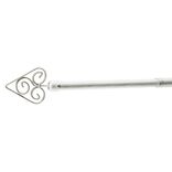 Kit tringle coeur blanc L167-305cm