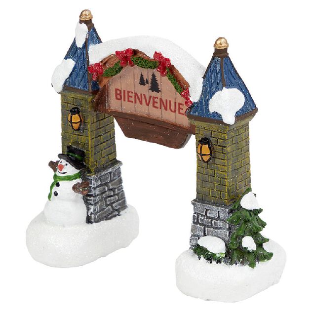 Arche pour village de no&euml;l int&eacute;rieur 16x7,5xH15cm