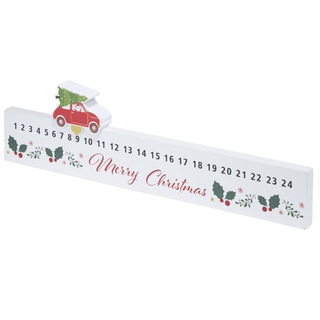 Calendrier de l'Avent voiture 40x11cm