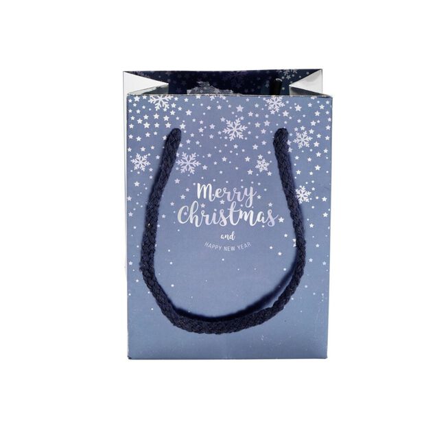 Sac cadeau Noël boréal 11x9,5xH14,5cm (2 modèles)