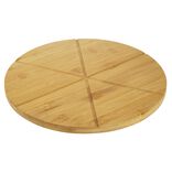 Planche &agrave; pizza bambou 6 parts pr&eacute;d&eacute;coup&eacute;es &Oslash;31cm