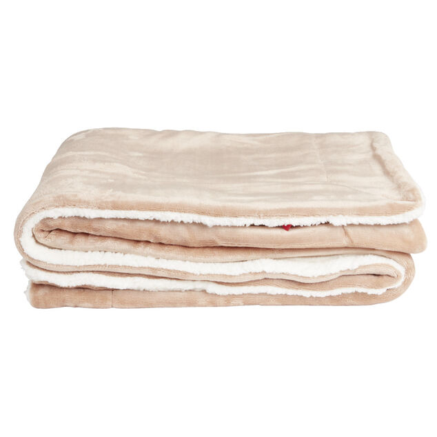 Plaid pilou pilou marron 127x152cm