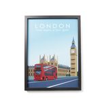 Cadre en bois affiche London 30x40cm