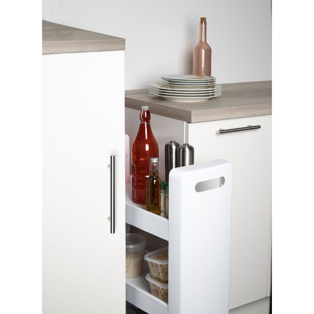 Desserte &agrave; roulettes blanche