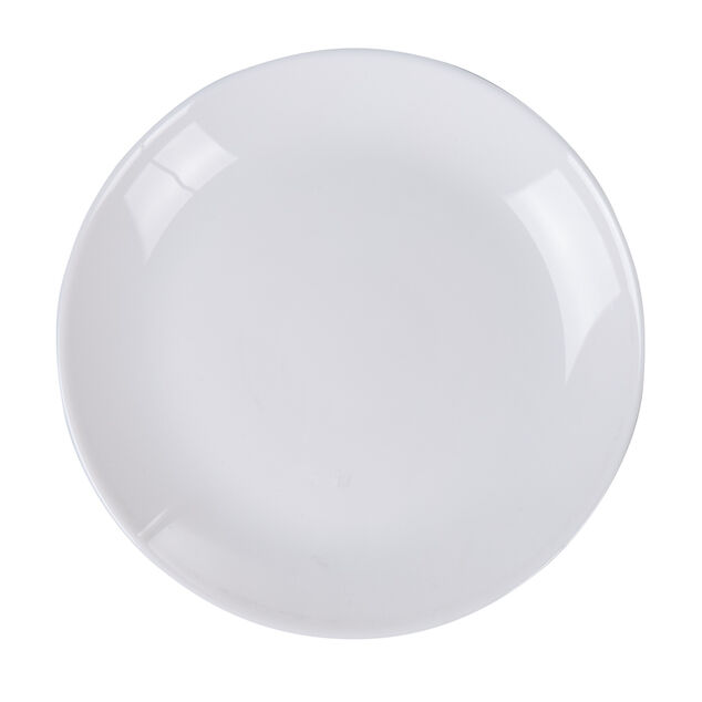 Assiette &agrave; dessert ronde verre Luminarc Diwali blanche &Oslash;20cm