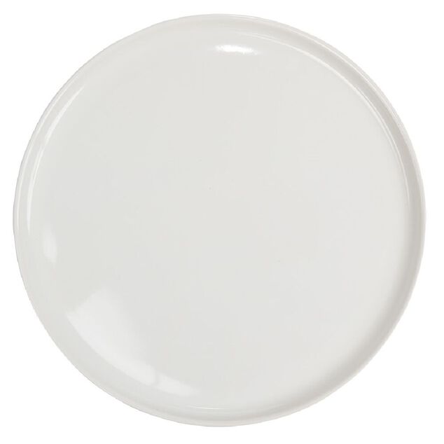 Assiette ronde plate Nordic porcelaine blanc