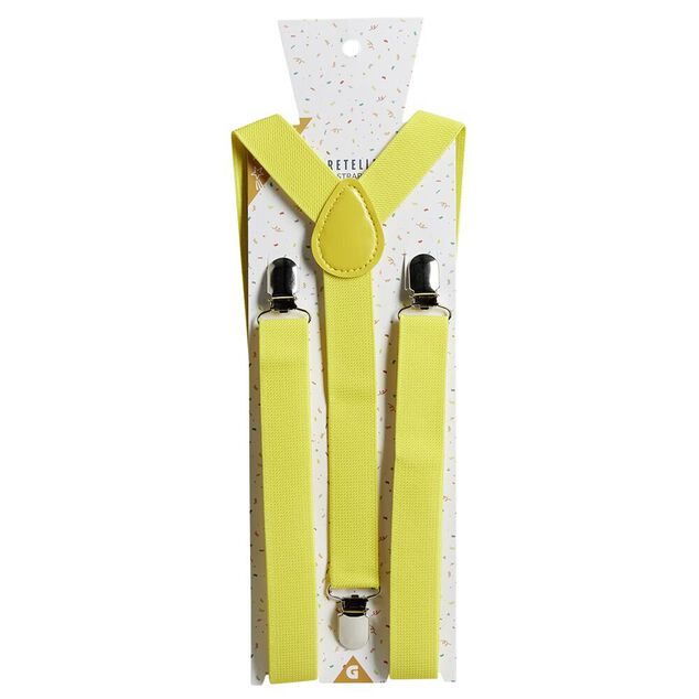 Bretelles fantaisies unies L100cm (4 mod&egrave;les)