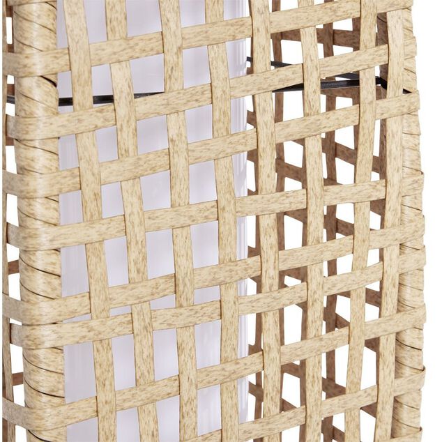 Lanterne solaire osier m&eacute;tal Bali &Oslash;16xH68cm