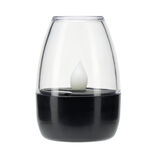 Bougie solaire noire &agrave; poser &Oslash;6xH9cm