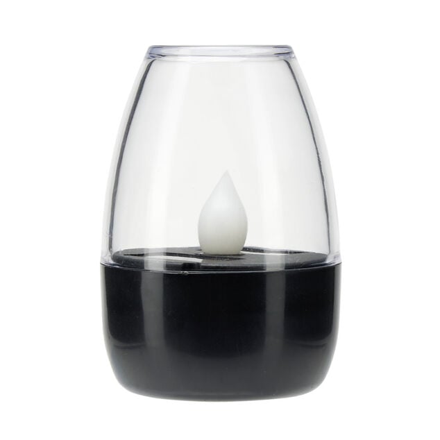 Bougie solaire noire &agrave; poser &Oslash;6xH9cm
