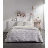 Parure de lit 220x240cm 2 personnes micro lav&eacute;e &agrave; motifs (3 mod&egrave;les)