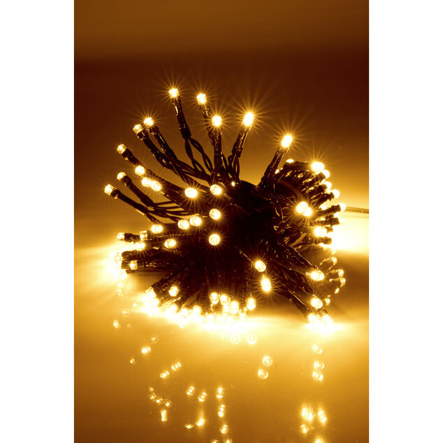Guirlande lumineuse extérieur à piles 192LED blanc chaud 14,3m