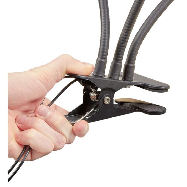 Anneau lumineux flexible &agrave; LED x2 avec support pour smartphone