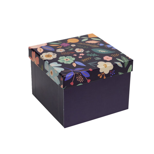 Boîte à cadeau carrée 15x15xH11cm (2 modèles)