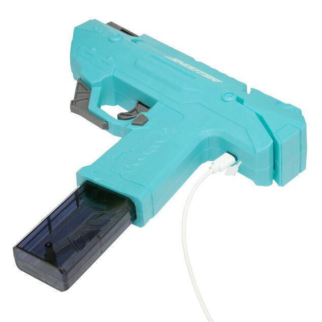 Pistolet &agrave; eau &eacute;lectrique lumineux port&eacute;e 7m (2 mod&egrave;les bleu ou rouge)