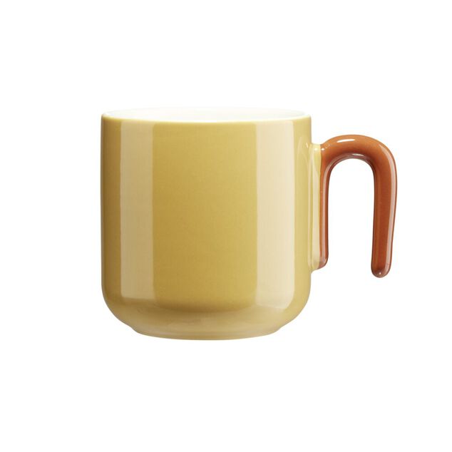 Mug porcelaine 36cl couleur unie anse originale &Oslash;9xH9cm (4 mod&egrave;les)