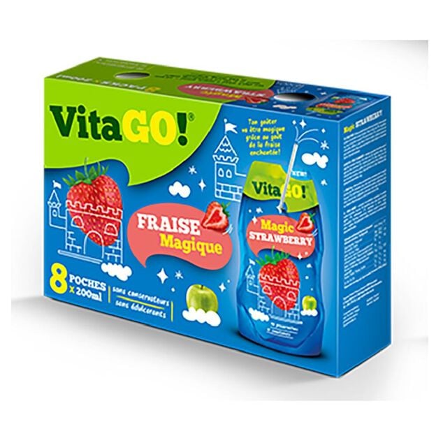 Boisson fraise Vitago 20cl x8