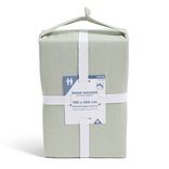 Drap housse 160x200cm 100% coton vert c&eacute;ladon