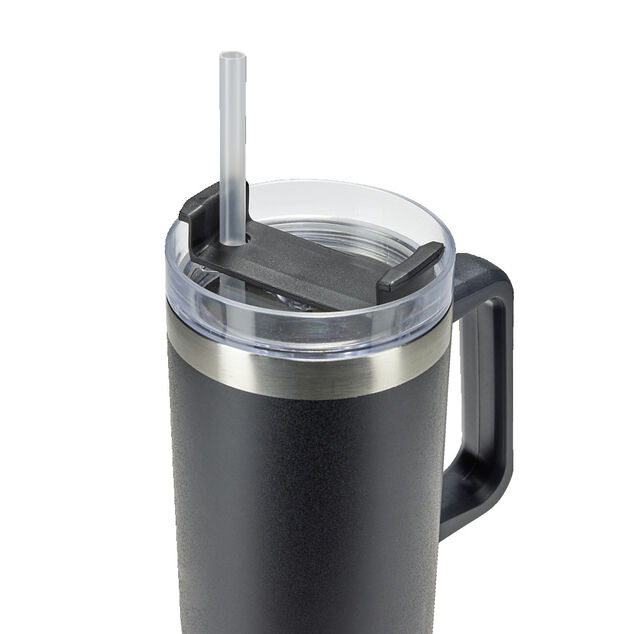 Mug isotherme 1,2L avec paille int&eacute;gr&eacute;e (2 mod&egrave;les)