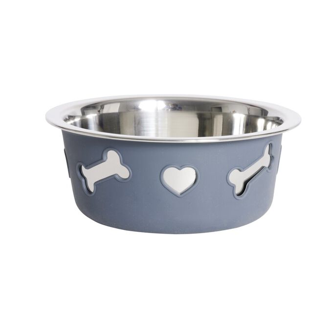 Gamelle pour chien inox silicone &Oslash;16xH6,5cm