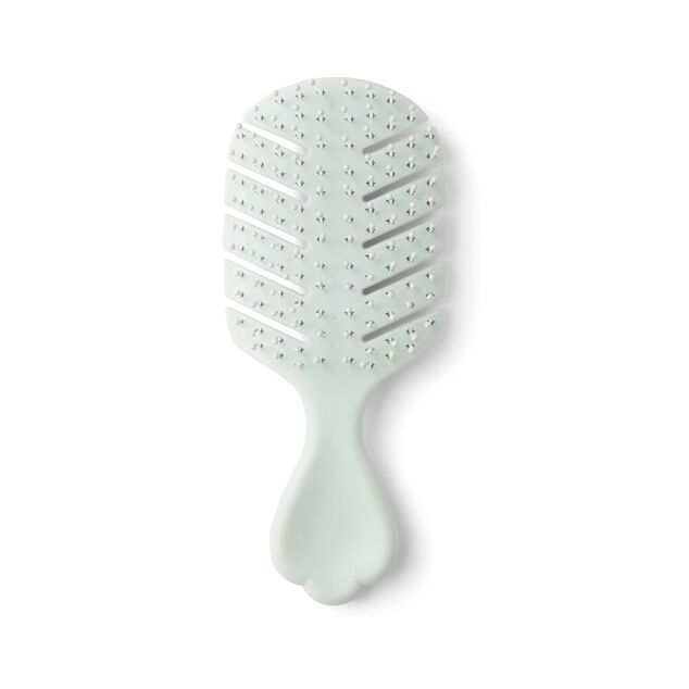 Brosse à cheveux format mini en plastique 3 coloris
