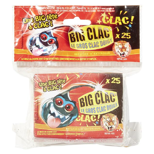 Feu d'artifice clac le tigre x25