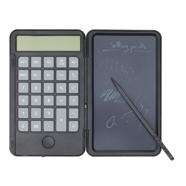 Calculatrice avec tablette d'&eacute;criture 15x9cm