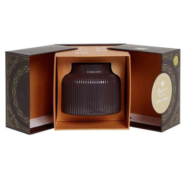 Bougie parfum&eacute;e verre collier dor&eacute; &Oslash;9xH7cm (6 mod&egrave;les)