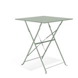 Table de jardin Haute Boston pliante m&eacute;tal vert 60x60xH105cm