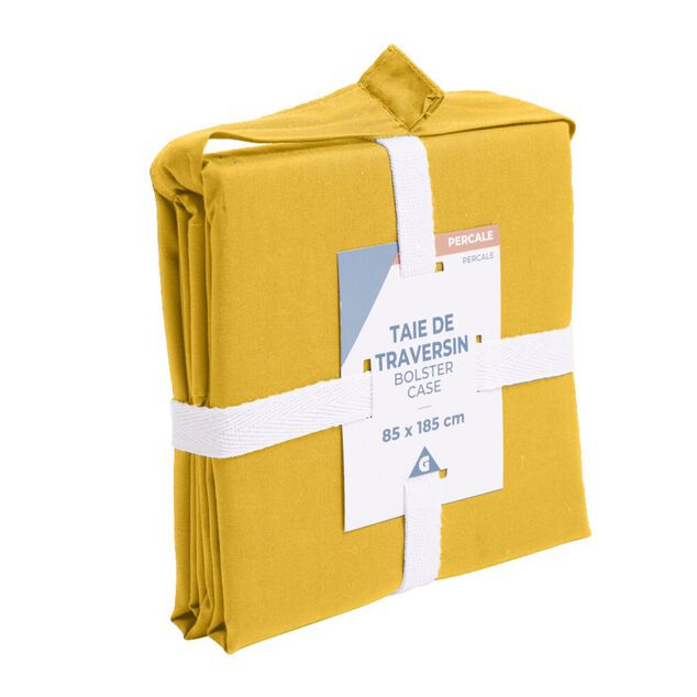 Taie de traversin 85x185cm 100% coton percale marron