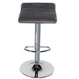 Tabouret de bar Majestik rotatif Gris L.30.5 x P.39.5 x H.63/83.5 cm