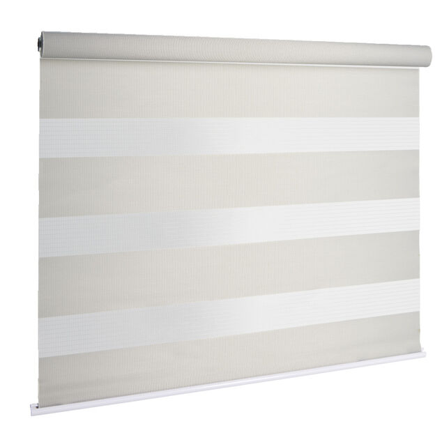 Store enrouleur avec ou sans per&ccedil;age jour nuit beige 40x160cm
