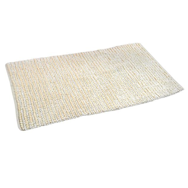 Tapis déco effet laine beige 80x150cm
