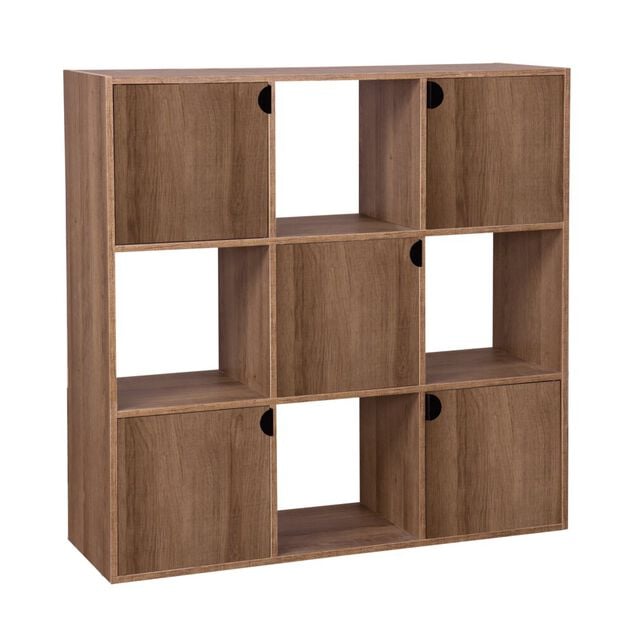 Colonne en bois 6 cases Adam brun naturel 90xP29,5xH90cm