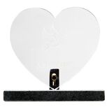 Plaque funéraire coeur transparent