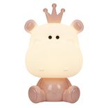 Lampe pour enfant forme hippopotame rose