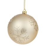 Boule de Noël dorée à paillettes Ø8 cm