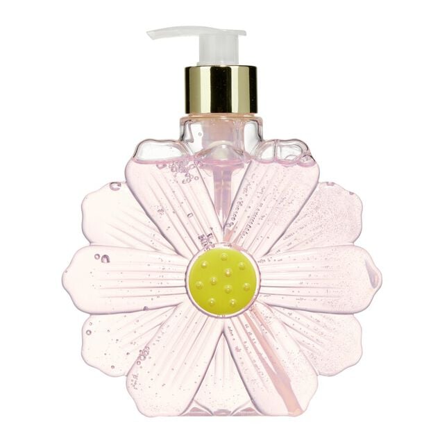 Savon pour les mains forme fleur senteur jasmin flacon pompe 500ml