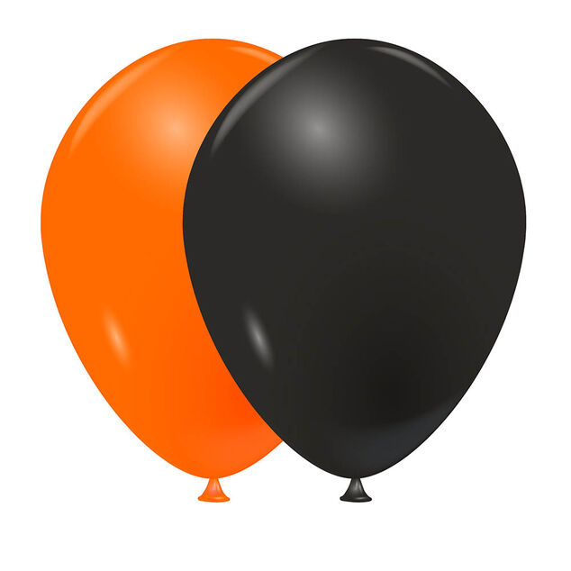 Ballon Halloween noir et orange x30