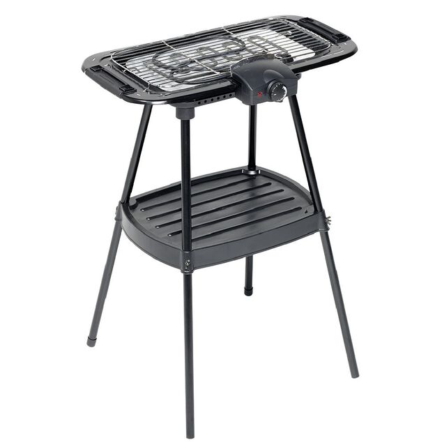 Barbecue 2en1 plancha &eacute;lectrique Town noir 63x39xH80cm 2000W
