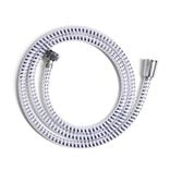 Tuyau flexible de douche plastique gris et blanc 1,5m